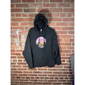 Lord Huron Sunset Pullover Hoodie Black Faded Thrashed 2022 Tour Adult XXL